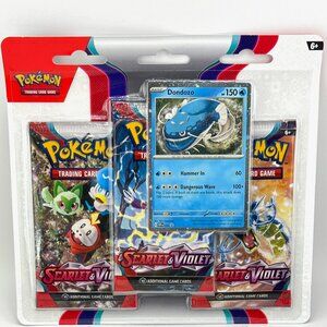 NEW Pokemon TCG: Scarlet & Violet 3 Booster Packs & Dondozo Promo Card - Sealed